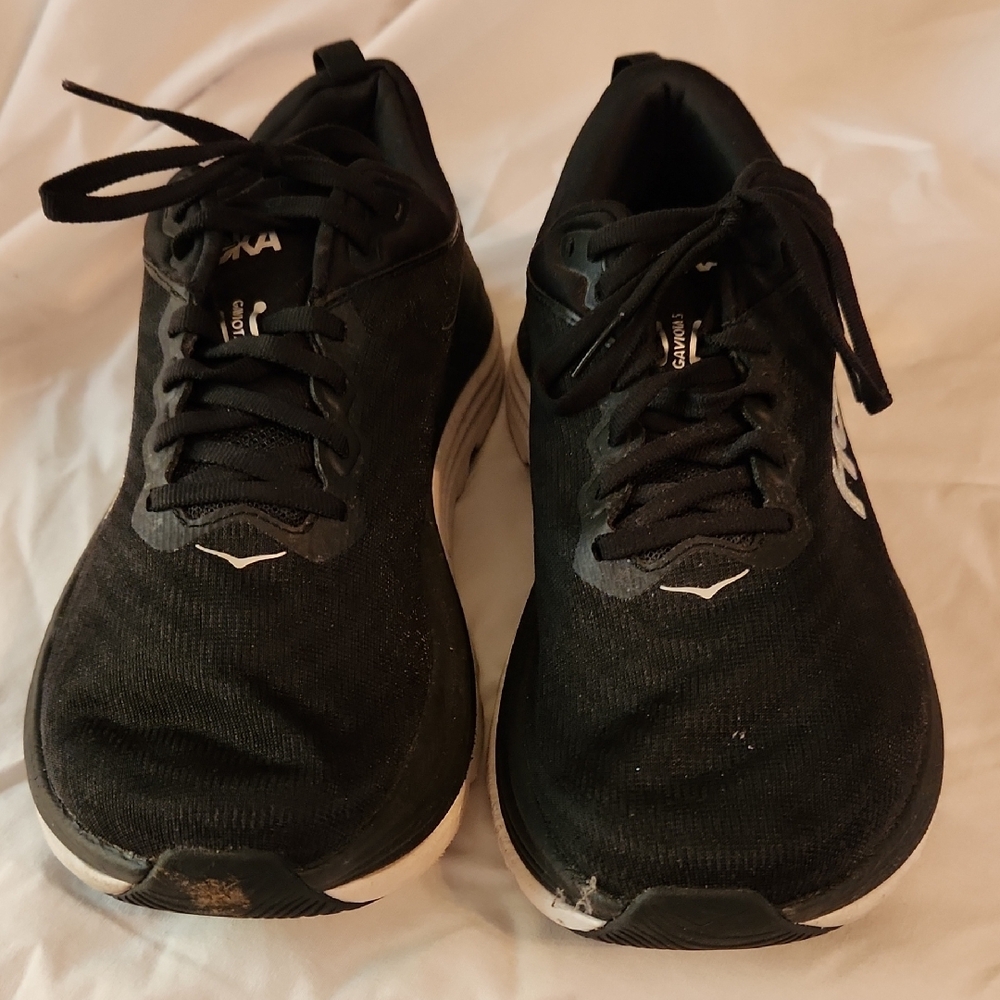 Hoka Black and White Women's Sneakers - Picture 2 of 4